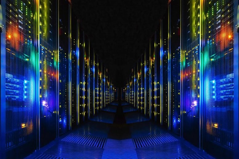 Supercomputer Data Center Corridor