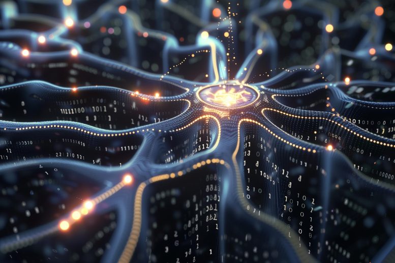 AI Memristor Technolgy Artificial Neural Network Art Concept