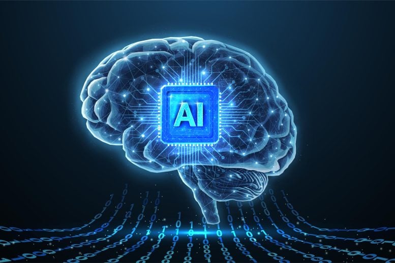 Brain AI Chip Artificial Intelligence Technology Data Stream